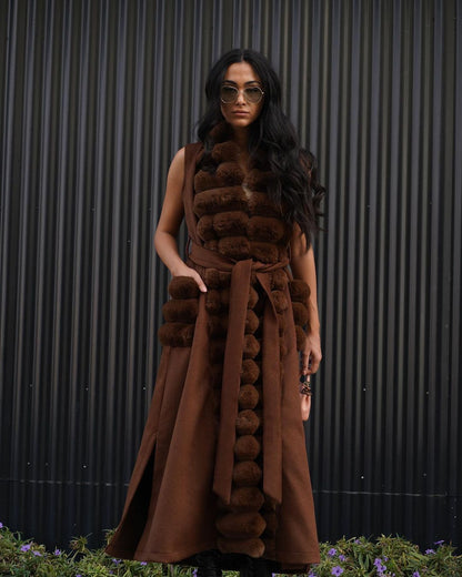 brown vest fur