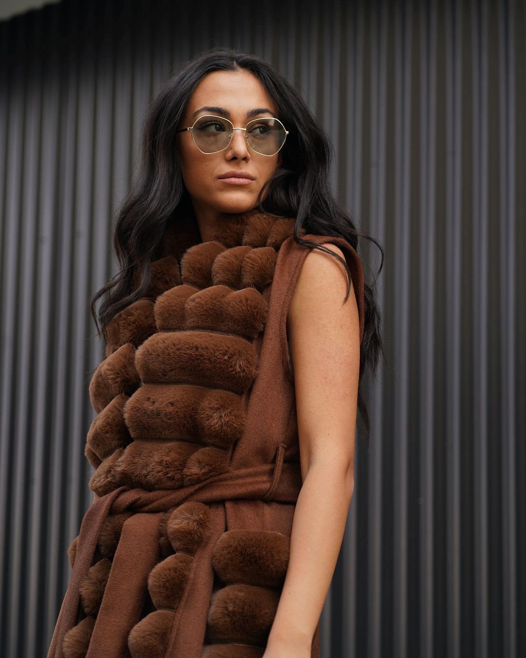 brown vest fur