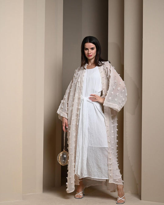 beige bisht dress